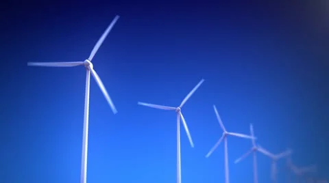Wind turbines spinning. Video stock 21440765
