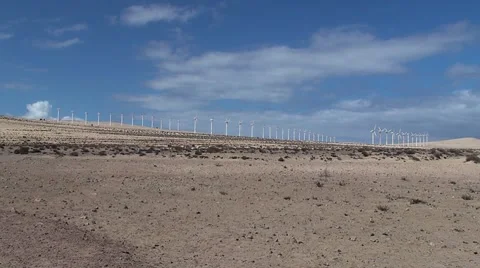 Wind turbines spinning Video stock 56648558