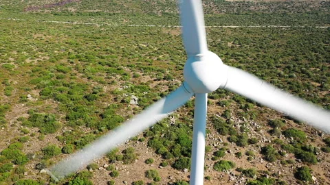 Wind Turbines Spinning Stock Footage 135334103