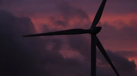 Wind Turbines at Sunset 스톡 동영상 43547361