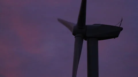 Wind Turbines at Sunset Vídeo Stock 43549798