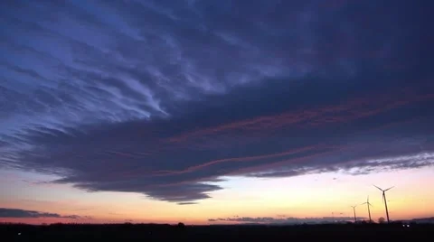Wind turbines in the sunset Stock Footage 56848655