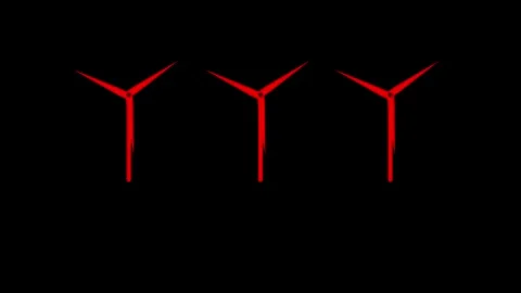 Wind turbines at sunset. Windmills rotation loop side view isolated with an.. Stock Footage 310074837