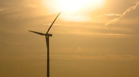 Wind Turbines on Wind Farm Stock Footage 32935915
