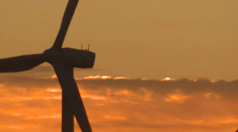Wind Turbines on Wind Farm Stock Footage 32936610