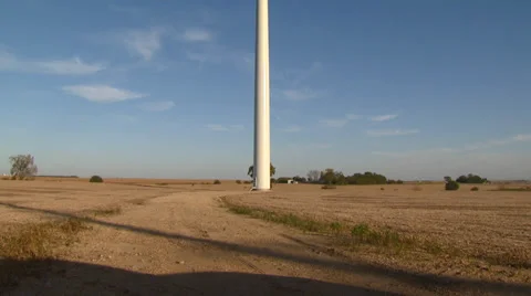 Wind Turbines on Wind Farm Stock Footage 32936639