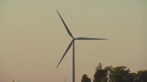 Wind Turbines on Wind Farm Stock Footage 32936876