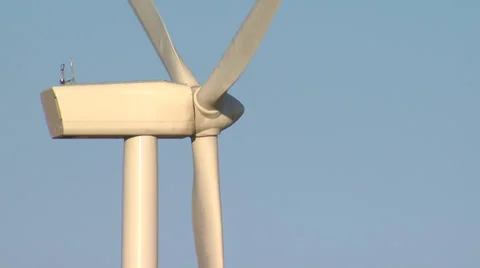 Wind Turbines on Wind Farm Stock Footage 32937384