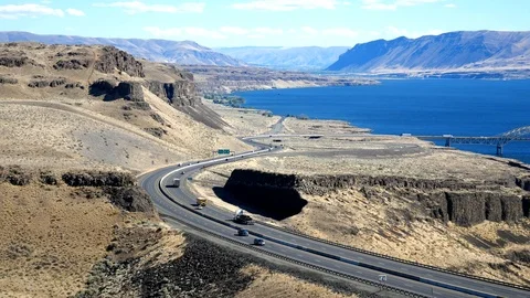 Wind Turbines | Wind Farm | Windmills in Ellensburg Washington USA Video stock 105932093