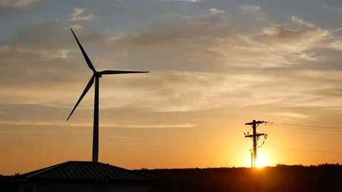 Wind Turbines | Wind Farm | Windmills in Ellensburg Washington USA Video stock 105932214