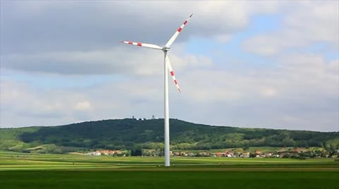 Wind turbines in a wind park Stock Footage 11129999