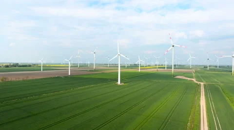 Wind turbines, wind park 動画素材 63379386