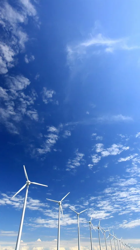 Wind Turbines for Wind Power Generation Stock Footage 330253944