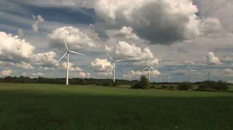 Wind Turbines, Windmills Vídeo Stock 8557535