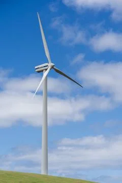 Wind turbines on the Woakwine Range Wind Farm Tourist Drive, South Australia Stock Photos