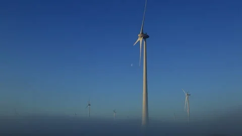 Wind turbins Stock Footage 132053489