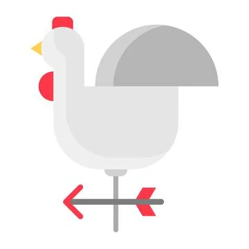 Wind vane flat clipart vector illustration Stock Illustration