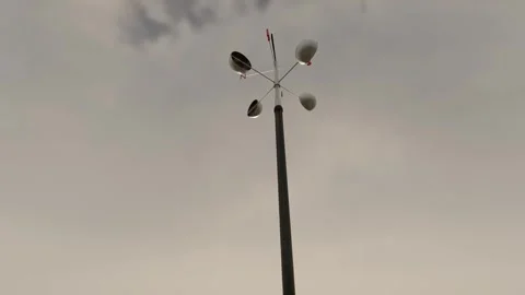 Wind vanes record weather and cloud changes Stock Footage 311985197