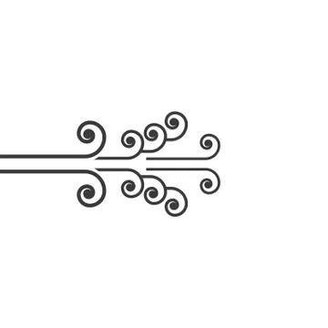 Wind vector icon design illustration Illustrazione stock