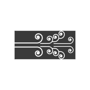 Wind vector icon design illustration Illustrazione stock