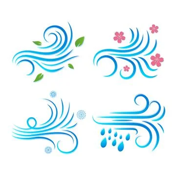 Wind vector icons Stock Illustration