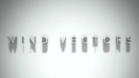 Wind vectors 3D title animation with shadows on a white background Video stock 297857636