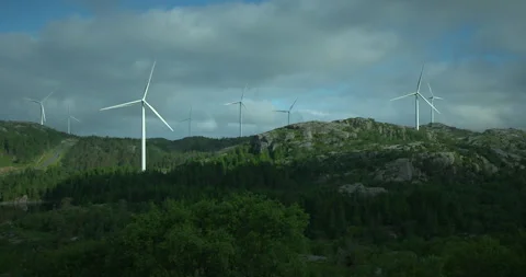 Wind weel in landscape Stock Footage 263042892