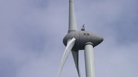 Wind wheel with clouds on a cloudy day Stock-Footage 325345815