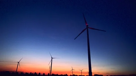 Wind wheel at dawn 스톡 동영상 93030360