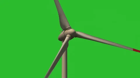 Wind wheel turning against green background Stock Footage 86851385