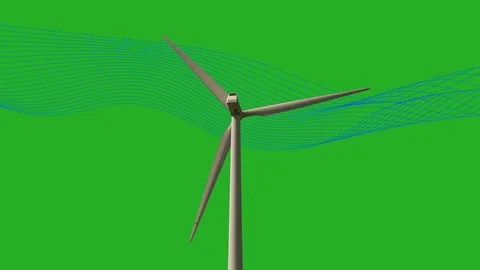 Wind wheel turning against green background Видео 86851424