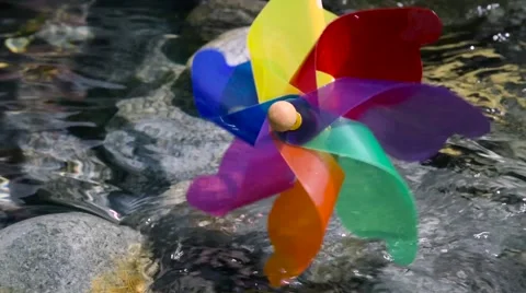 Wind wheel in water Stock Footage 52527810