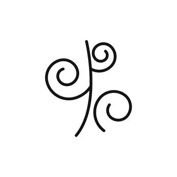 Wind whirl logo sign vector outline Stock Illustration