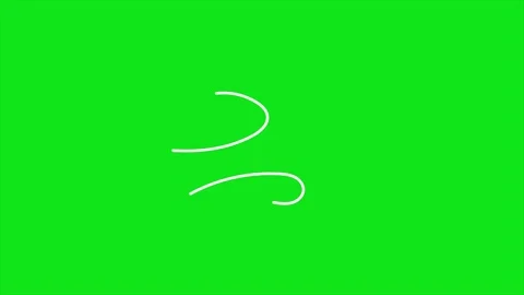Wind whirl symbol looping animation on green background Stock Footage 340084345