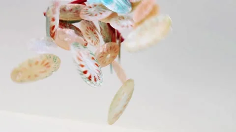 Windbell moving with the wind Stock Footage 136104511