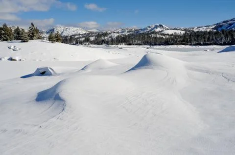 Windblown snow Stock Photos
