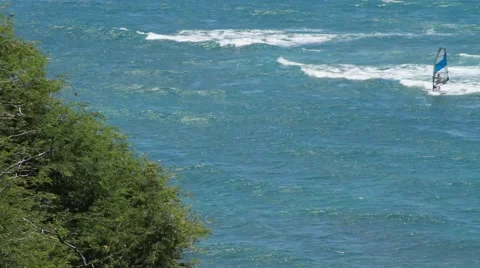 Windboarding Diamond Head Video stock 42102602
