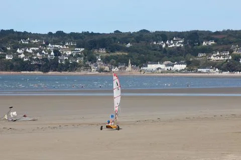 Windboarding on Wheels Stock Photos