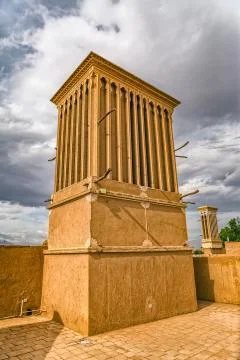 Windcatcher tower in Yazd Foto stock