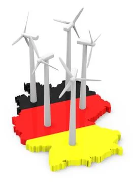 Windenergy in germany Stock Illustration
