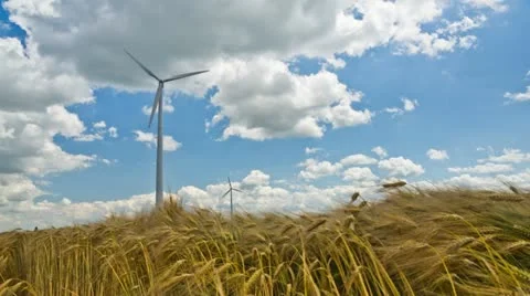 Windenergy Timelapse 4K Stock Footage 11240687
