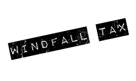 Windfall Tax rubber stamp Stock Illustration