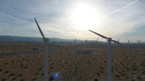 Windfarm 03 - Drone 4K Stock Footage 219352471