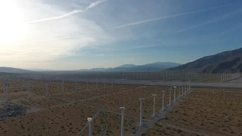 Windfarm 04 - Drone 4K Stock Footage 219355791