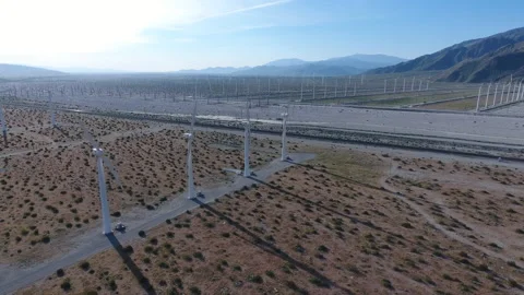 Windfarm 05 - Drone 4K Stock Footage 219361255