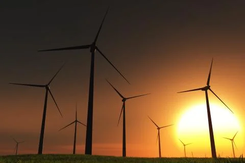Windfarm 07 Stock Illustration