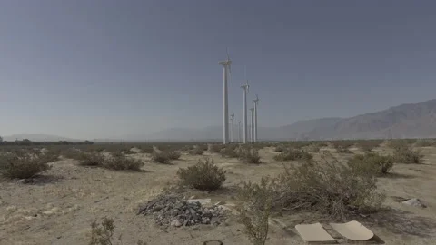 Windfarm 13 - Drone 4K Stock Footage 219370212