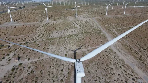 Windfarm 26 - Drone 4K Stock Footage 219385983