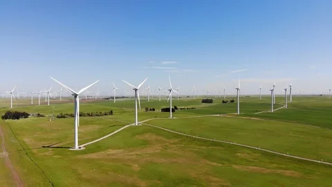 Windfarm Aerial Stock Footage 92304704