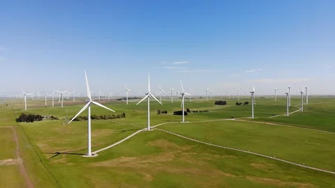 Windfarm Aerial Stock Footage 92306494
